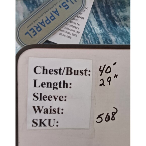 Gulf Shores AL‎ Surf Tank Top Men’s Medium Blue Ocean Wave Print NWT - Picture 6 of 6